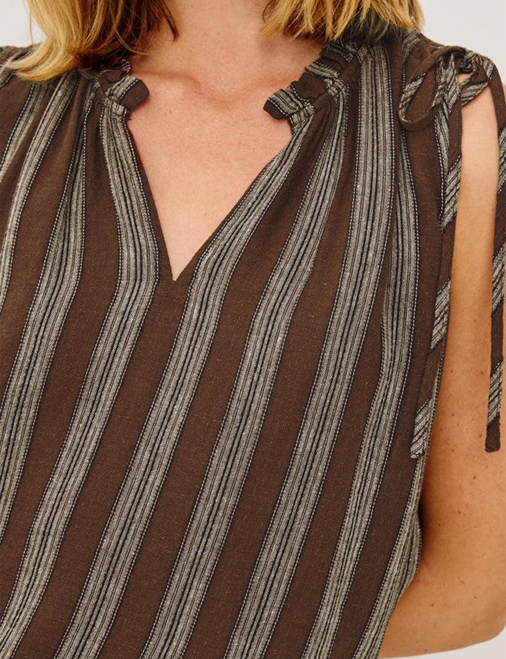 Sosa Blouse, Oak Stripe
