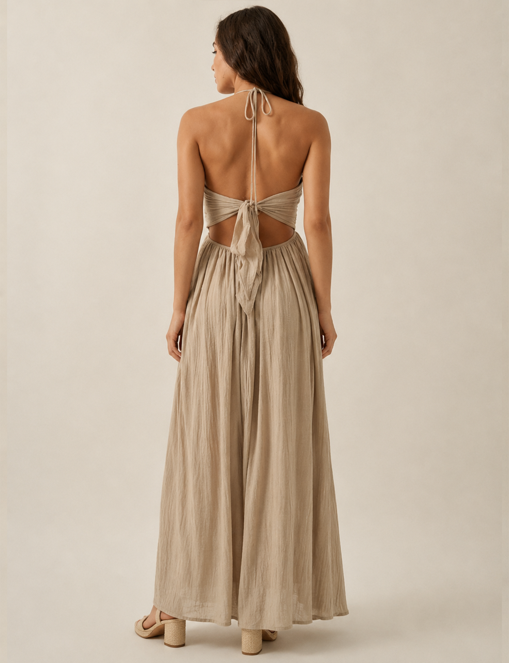 Senam Maxi Dress, Stone