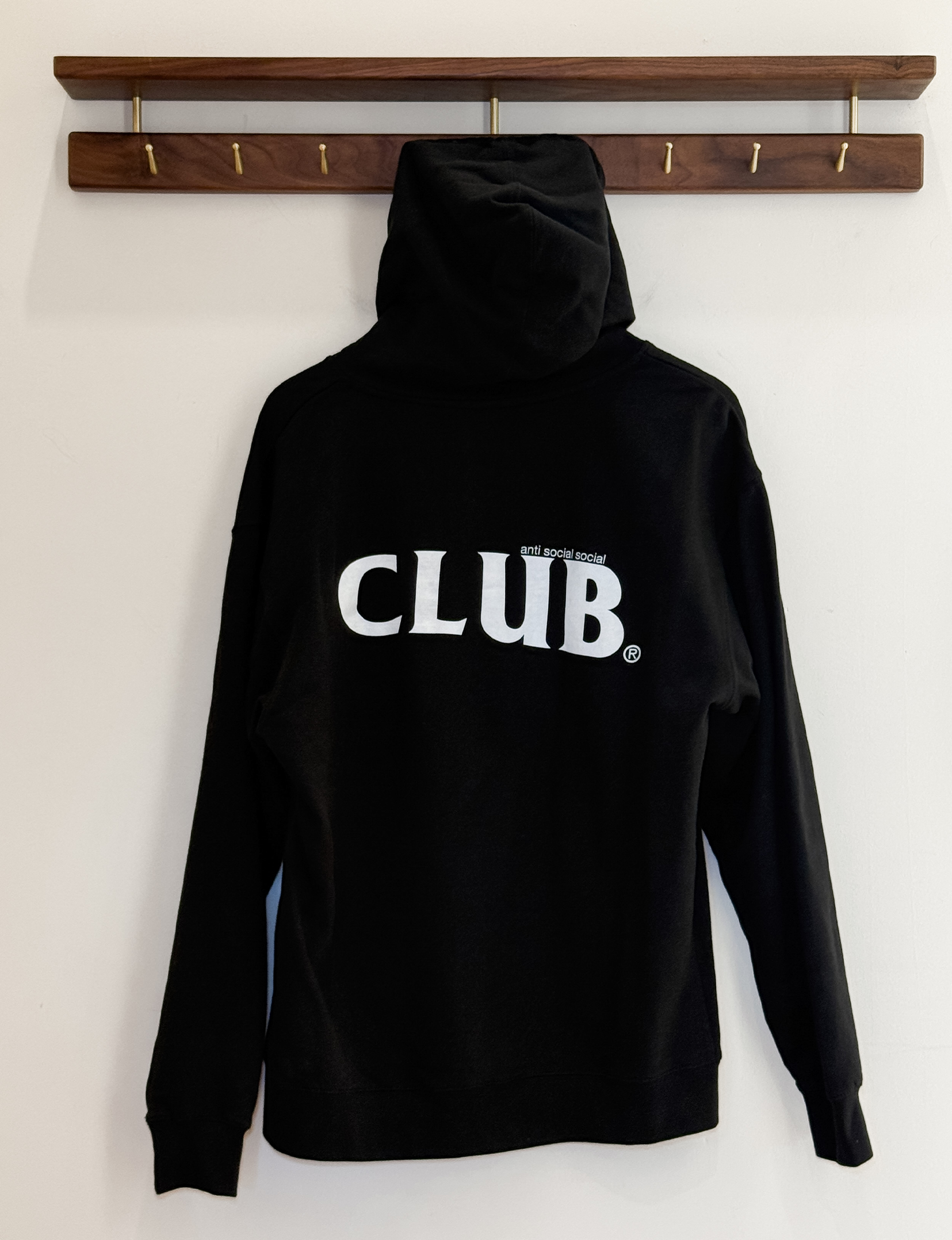 Anti Social Social Club Classic Logo Hoodie, Black