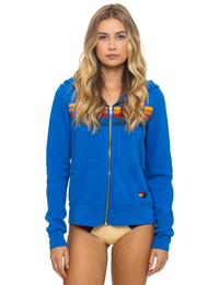 5 Stripe Zip Hoodie, Adventure Blue/Multi