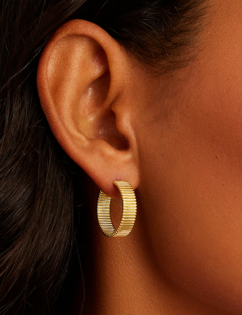 Catalina Hoops, Gold Plated