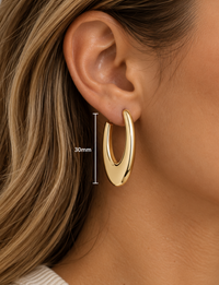 Owen Small Hoop, Gold