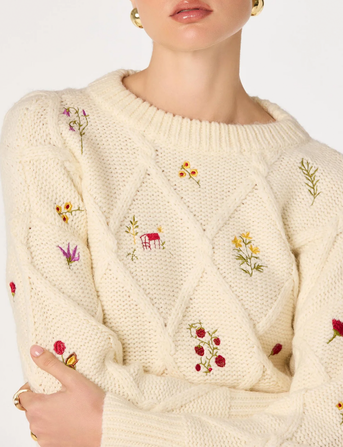 Rose Sweater, Ivory