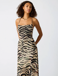 Adella Dress, Caramel Zebra