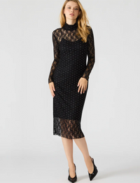 Vivienne Studded Dress, Black