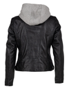 Allice Leather Jacket Hoodie, Black