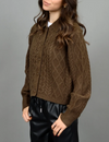 Colette LS Cardigan, Sepia