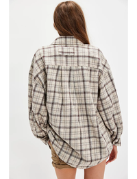Ashley Plaid Shirt, Ivory Combo/Krista Shad