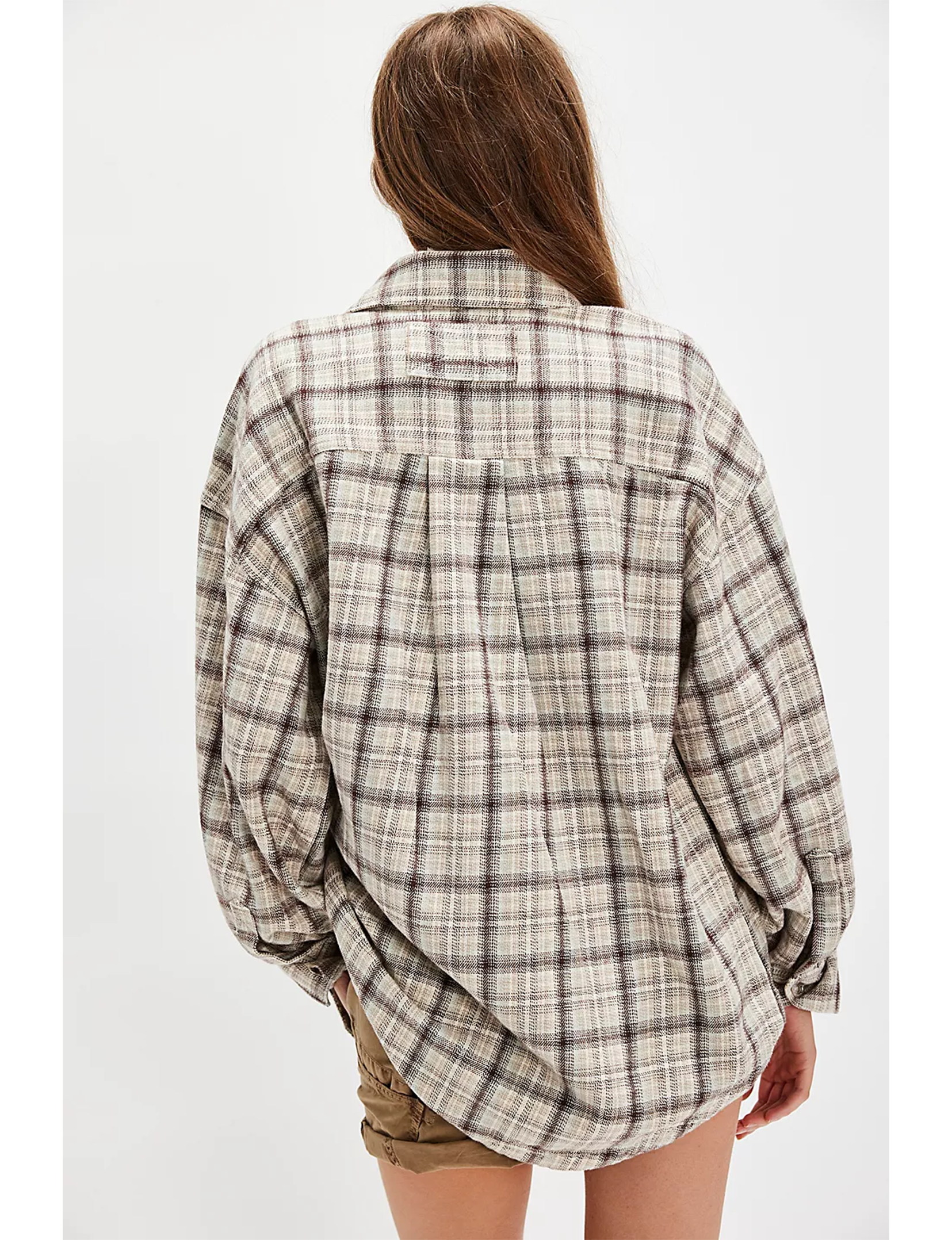 Ashley Plaid Shirt, Ivory Combo/Krista Shad