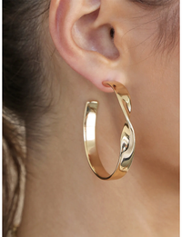 Heirloom Twist Large Hoops, Gold