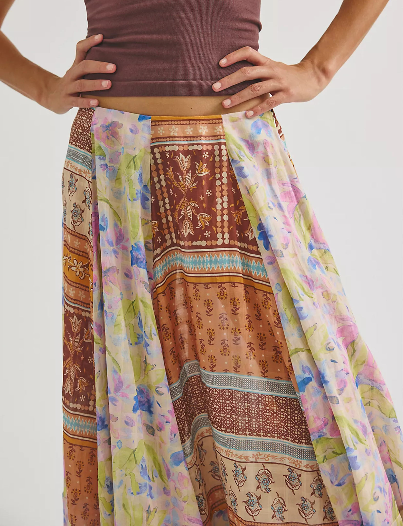 Santa Eulalia Printed Maxi Skirt, Multi/Combo