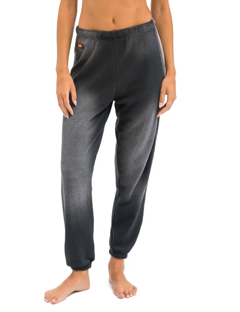 5 Stripe Women's Sweatpants, Faded Smoke