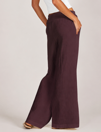 Wide Leg Beach Pant, Umber