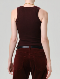 Isabel Rib Tank, Mahogany