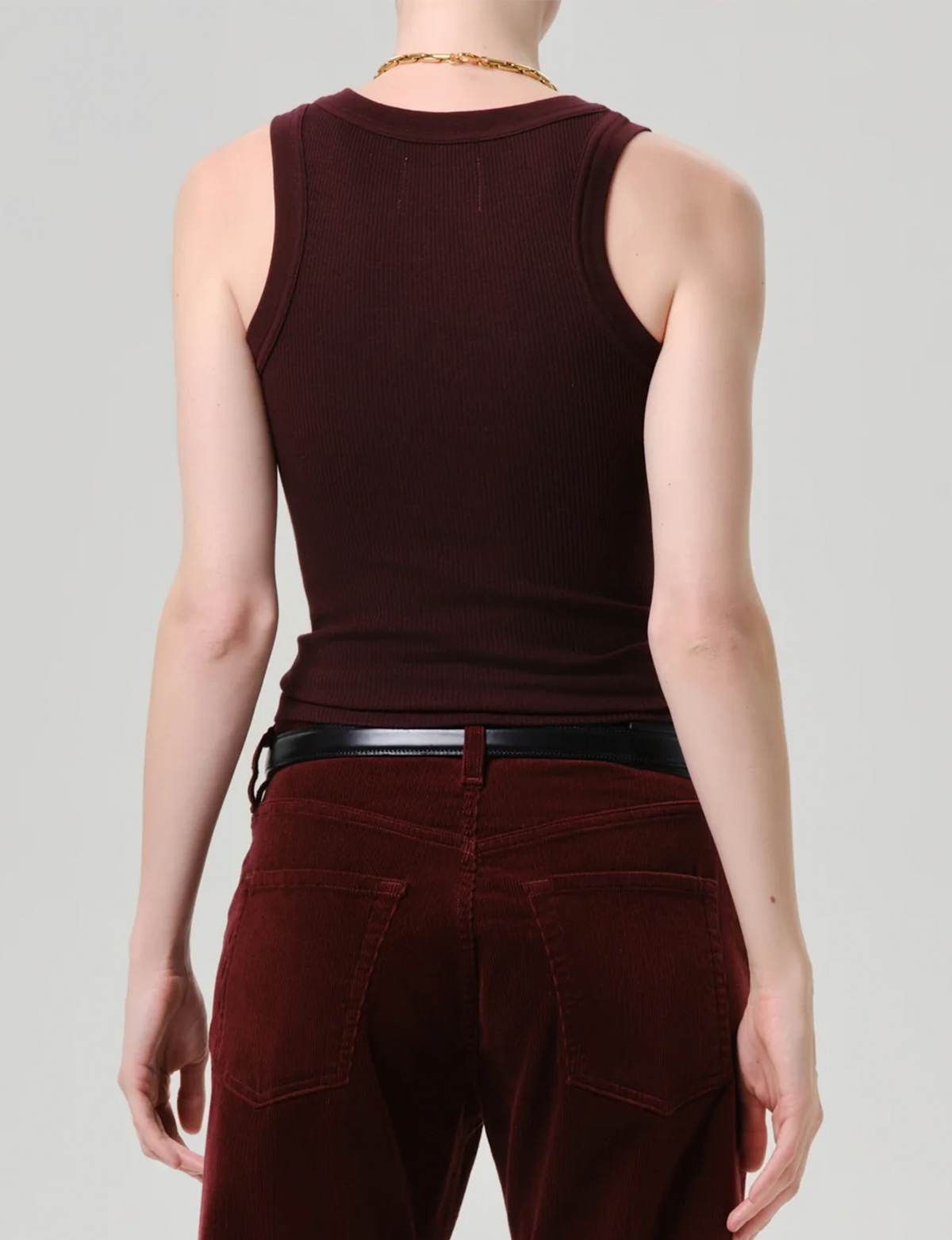 Isabel Rib Tank, Mahogany