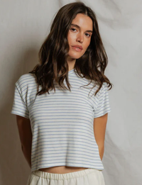 Erin Crew Tee, Pacific Stripe