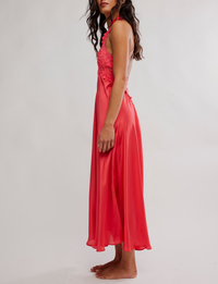 Petal Party Midi Dress, Tart Berry
