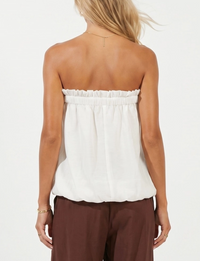 Strapless Bubble Top, Off White