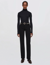 Ribbed Turtleneck, Black