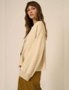 Romy Button Front Cardi, Eggnog