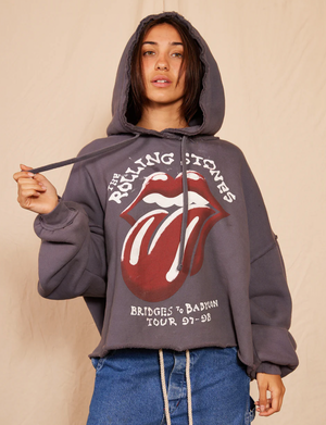 Rolling Stones Bridges to Babylon Hoodie, Fog