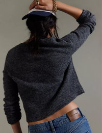 School Girl Cardi, Charcoal Heather