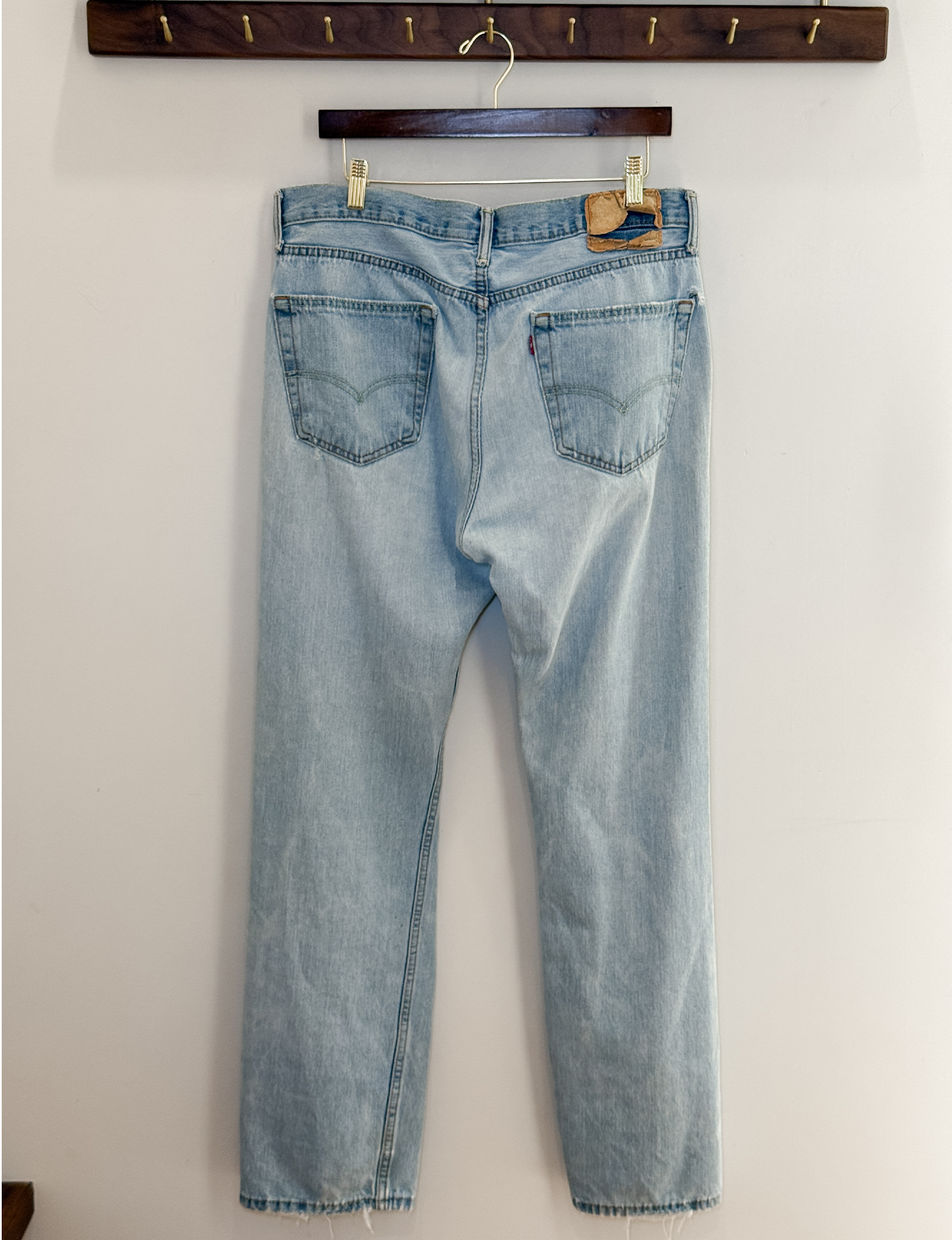Levi's 501 Original Distressed Jeans, Light Wash