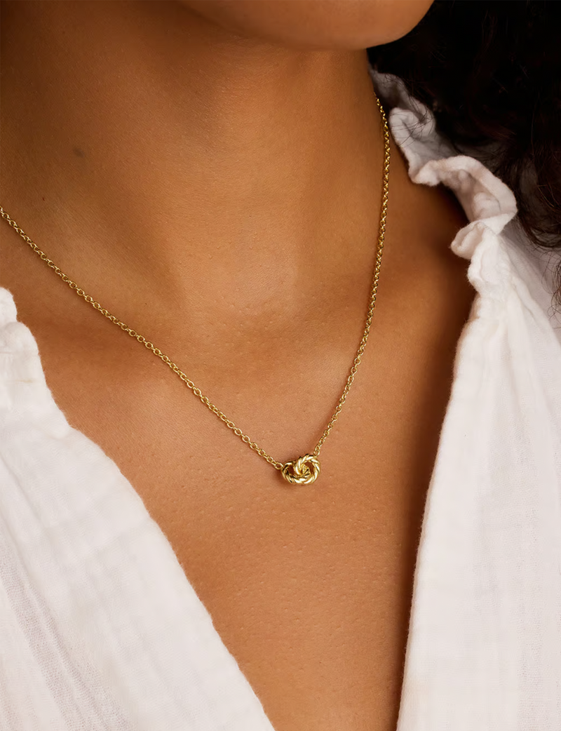 Crew Interlocking Necklace, Gold