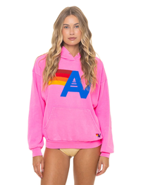 Relaxed Logo Pullover Hoodie, Neon Pink