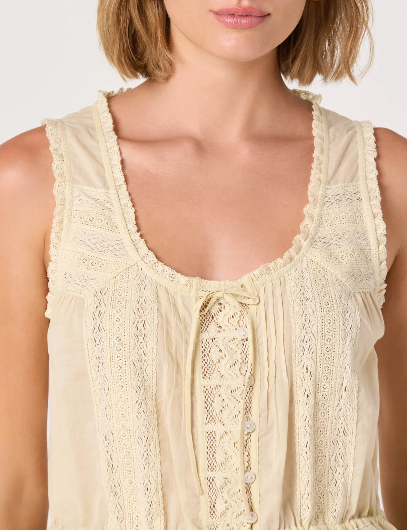 Shreya Top, Pale Yellow