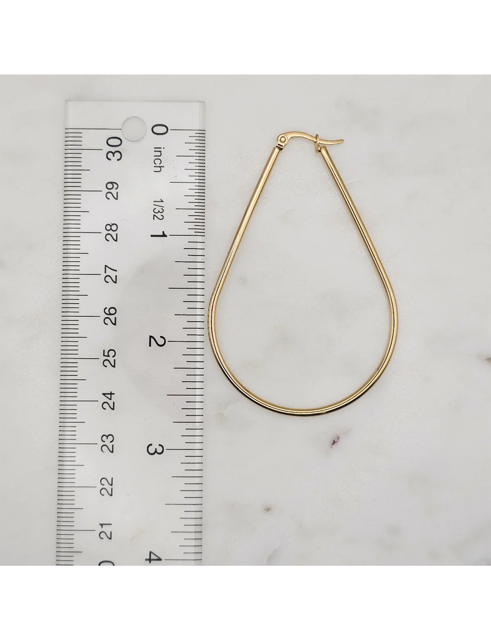 Classic Oval Hoops, Gold