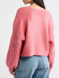 Thistle Cardi, Vintage Rose