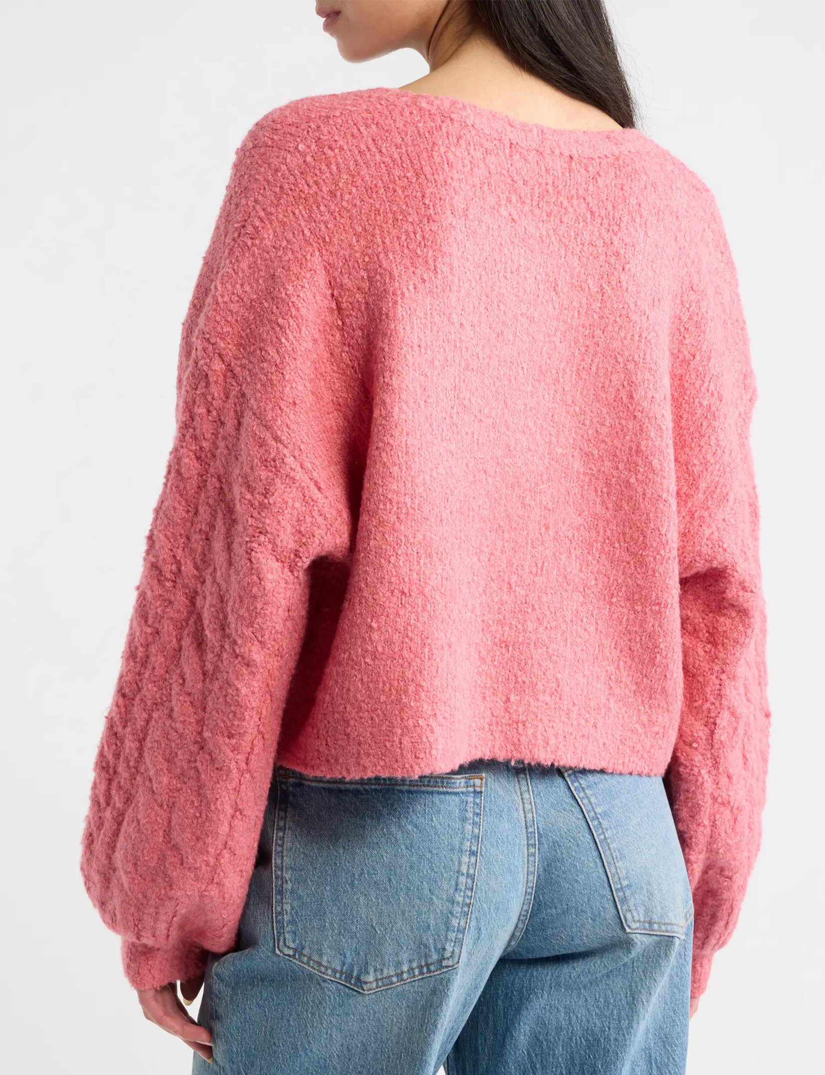 Thistle Cardi, Vintage Rose