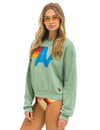 Logo Crew Relaxed Sweatshirt, Sage