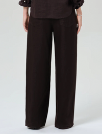 Brynn Linen Trouser, Chocolate