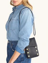 VIP Mobile Crossbody, Black/Brushed Gold