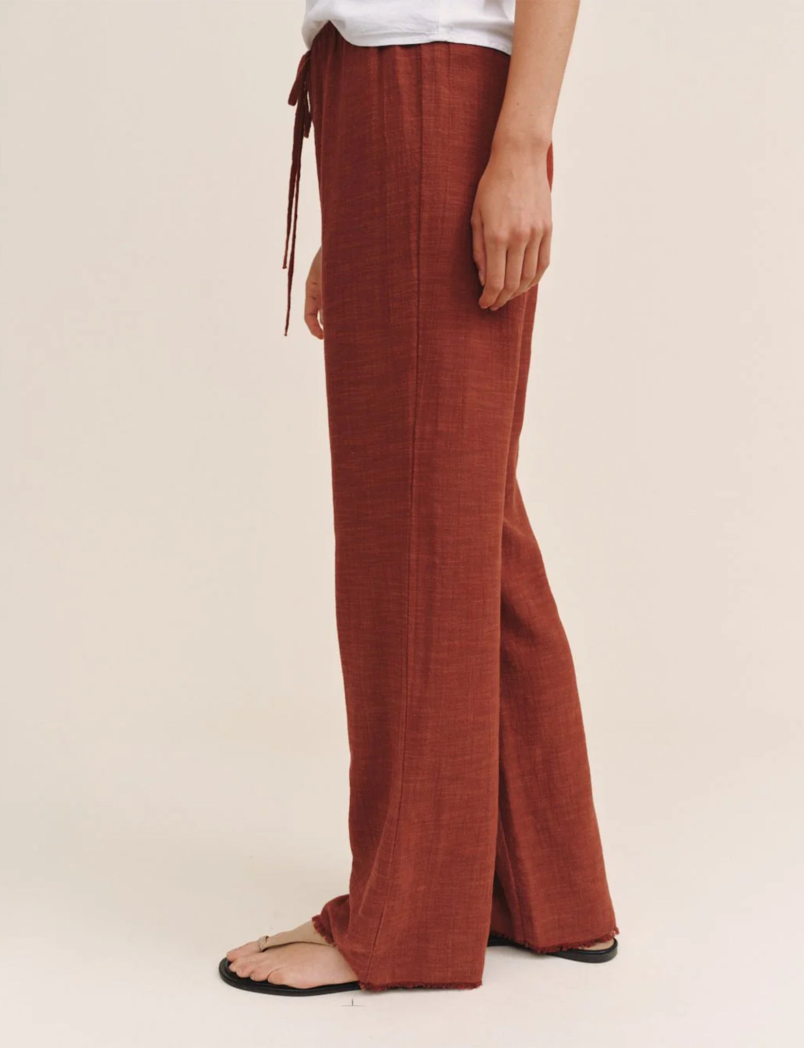 Frayed Beach Pant, Red Sand
