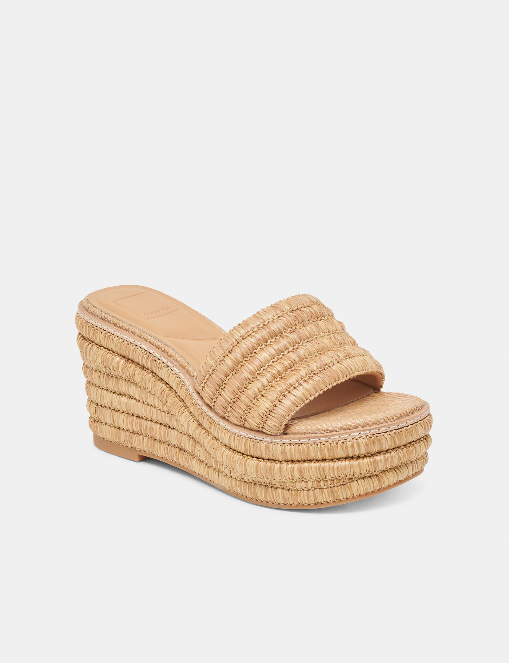 Throne Wedge, Light Natural Raffia
