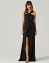 Georgiana Halter Maxi Dress, Black