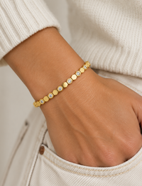 Honeycomb Tennis Bracelet, Gold