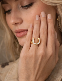 Off To The Races Signet Ring, Gold