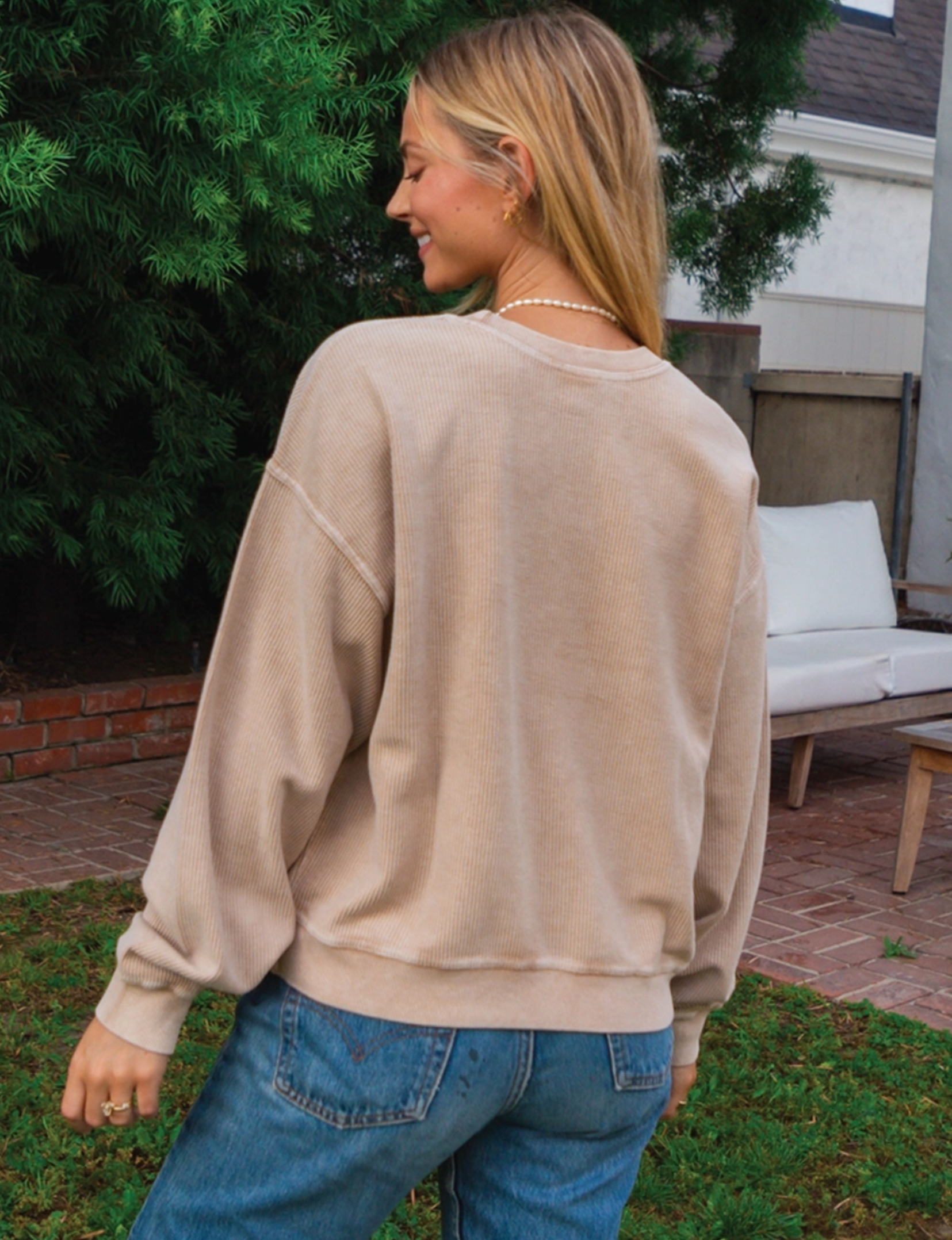 Vintage Cropped Thermal, Latte