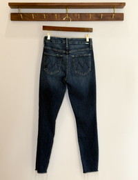 Mother Denim HW Looker Ankle Fray, Close To The Edge
