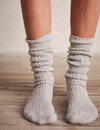 Staple Slouch Socks, Marled Grey