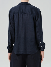 Kayla Shrunken Shirt, True Navy