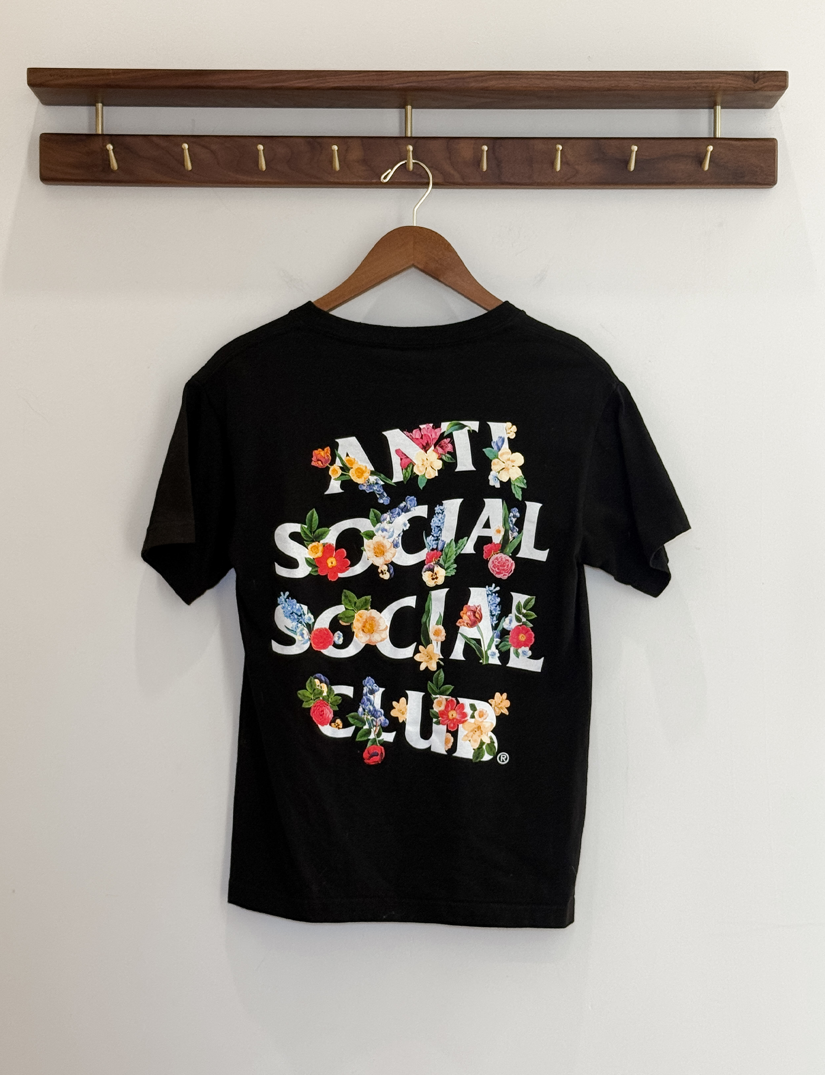 Anti Social Social Club Sick & Tired Tee, Black/Floral
