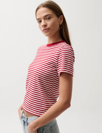 Alba Shrunken Tee, Racer Red