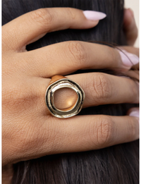 Open Circle Ring, Gold