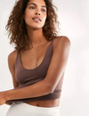 Seamless V-Neck Cami, Chocolate Lava