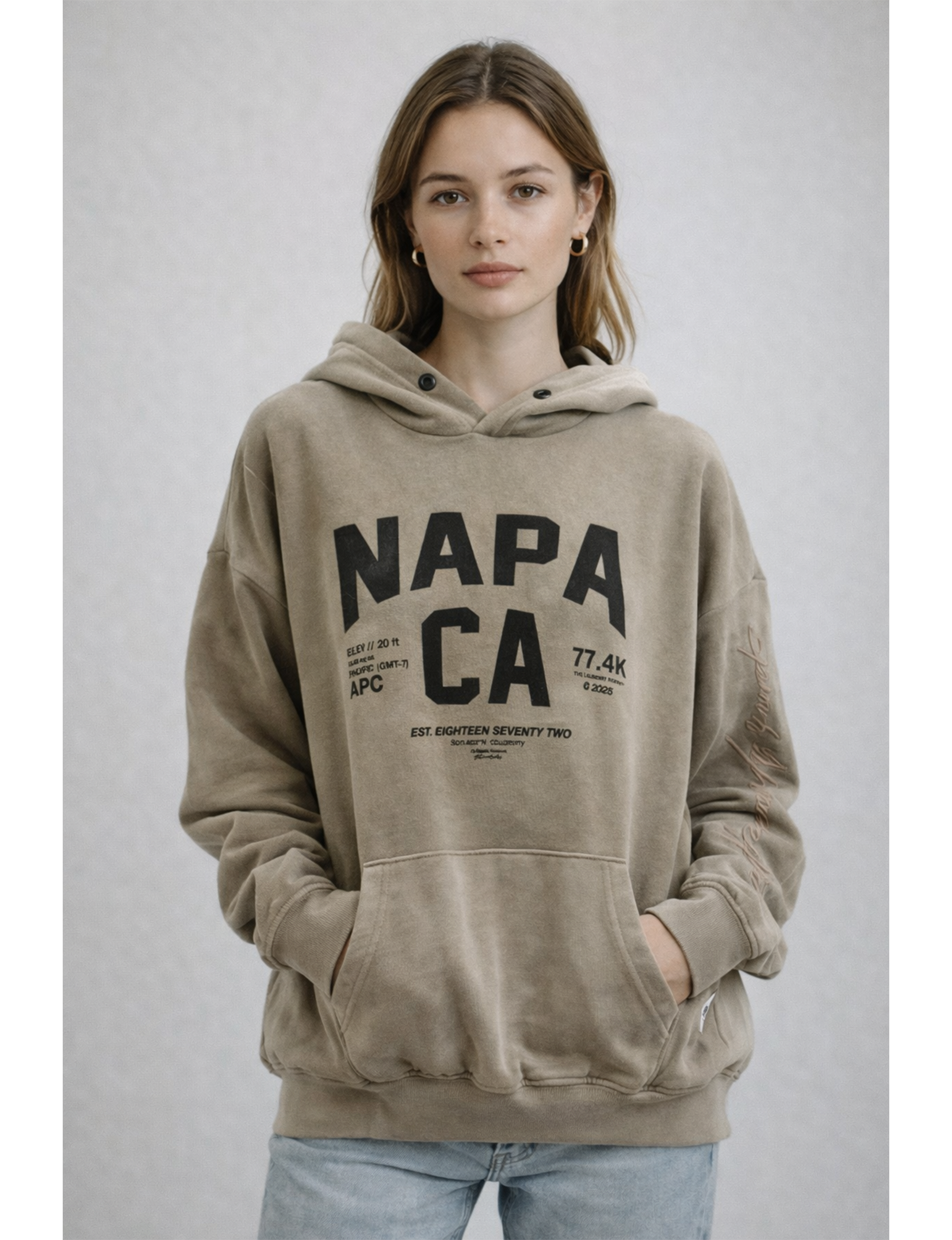 Napa Hideout Hoodie, Camel Gold/Black